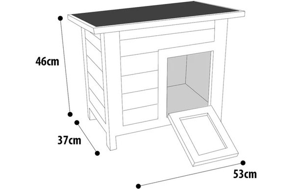 Flamingo Houten Schuilhuis Domo - 53x37x46 cm Flamingo Houten Schuilhuis Domo - 53x37x46 cm