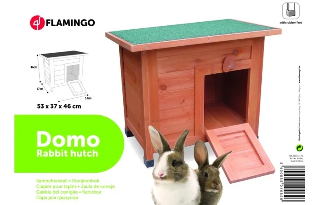 Flamingo Houten Schuilhuis Domo - 53x37x46 cm Flamingo Houten Schuilhuis Domo - 53x37x46 cm