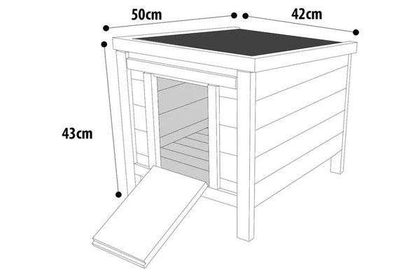 Flamingo Houten Schuilhuis Cosy - 42 x 50 x 43 cm Flamingo Houten Schuilhuis Cosy - 42 x 50 x 43 cm