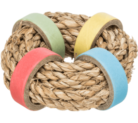 Trixie Trixie Zeegrasring Met Papieren Ringen - ø 8 cm Trixie Trixie Zeegrasring Met Papieren Ringen - ø 8 cm