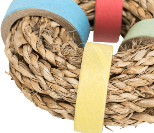 Trixie Trixie Zeegrasring Met Papieren Ringen - ø 8 cm Trixie Trixie Zeegrasring Met Papieren Ringen - ø 8 cm