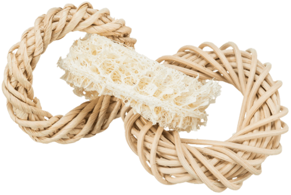 Trixie Trixie Luffaring Met Rotan- En Maïsbladring - ø 13 cm Trixie Trixie Luffaring Met Rotan- En Maïsbladring - ø 13 cm