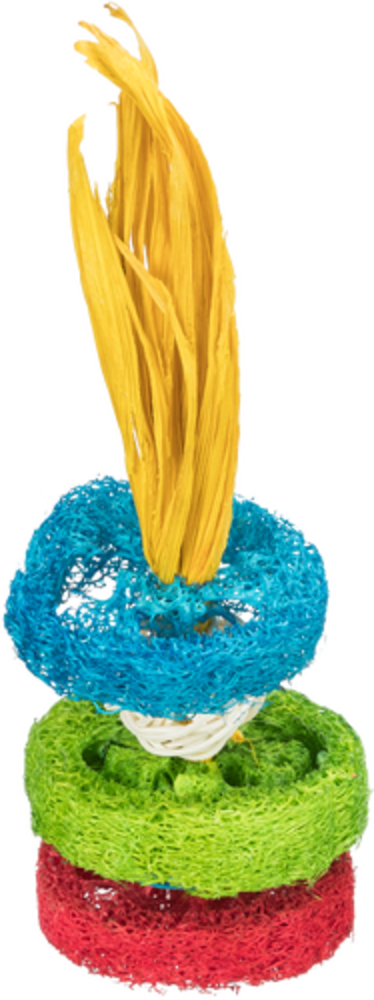 Trixie Trixie Luffaringen Met Rotanbal En Houten Schijf - ø 6 x 20 cm