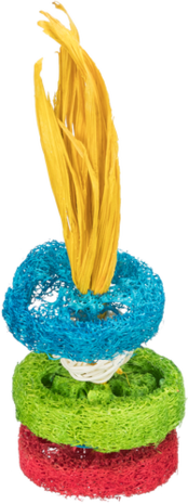 Trixie Trixie Luffaringen Met Rotanbal En Houten Schijf - ø 6 x 20 cm