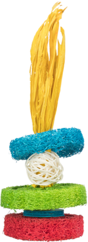 Trixie Trixie Luffaringen Met Rotanbal En Houten Schijf - ø 6 x 20 cm