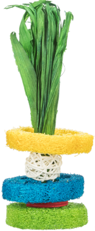 Trixie Trixie Luffaringen Met Rotanbal En Houten Schijf - ø 6 x 20 cm