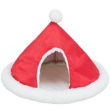 Trixie Xmas Relax Iglo - Pluche Kerstmutshuis - ø 35 cm - wit-rood Trixie Xmas Relax Iglo - Pluche Kerstmutshuis - ø 35 cm - wit-rood