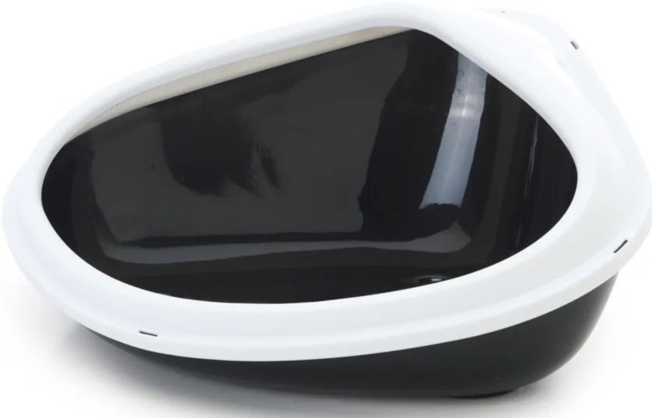 Savic Hoektoilet Concha XL - 51 x 38 x 22.5 cm - Zwart-Wit Savic Hoektoilet Concha XL - 51 x 38 x 22.5 cm - Zwart-Wit