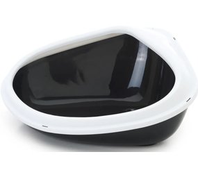 Savic Hoektoilet Concha XL - 51 x 38 x 22.5 cm - Zwart-Wit Savic Hoektoilet Concha XL - 51 x 38 x 22.5 cm - Zwart-Wit