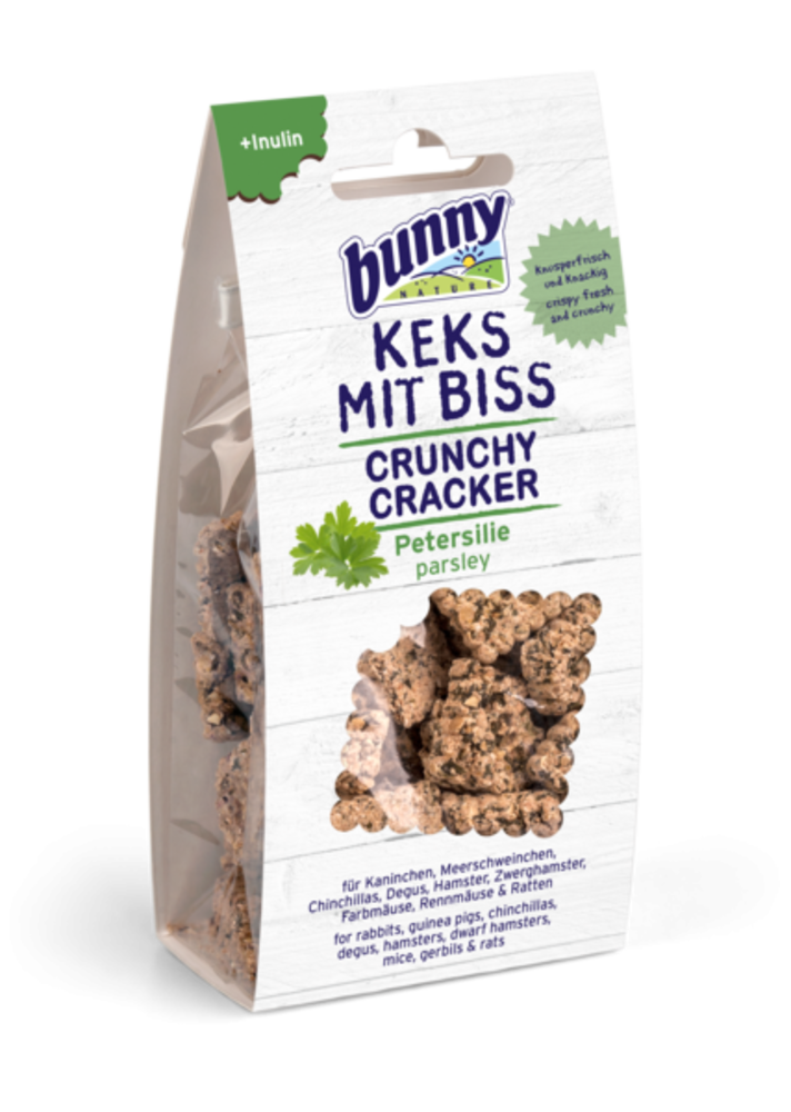 Bunny Nature Bunny Nature - Crunchy Cracker - Peterselie - 50 gram Bunny Nature Bunny Nature - Crunchy Cracker - Peterselie - 50 gram