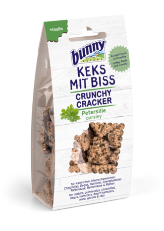 Bunny Nature Bunny Nature - Crunchy Cracker - Peterselie - 50 gram Bunny Nature Bunny Nature - Crunchy Cracker - Peterselie - 50 gram