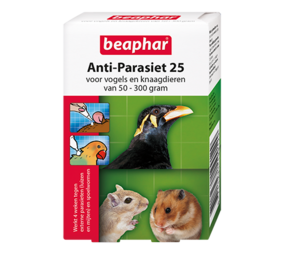 Beaphar Beaphar Anti-Parasiet 25 - Vogels en Knaagdieren - 50-300 gram - 2 stuks Beaphar Beaphar Anti-Parasiet 25 - Vogels en Knaagdieren - 50-300 gram - 2 stuks