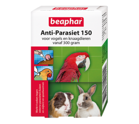 Beaphar Beaphar Anti-Parasiet 150 - Vogels en Knaagdieren - vanaf 300 gram - 4 stuks Beaphar Beaphar Anti-Parasiet 150 - Vogels en Knaagdieren - vanaf 300 gram - 4 stuks
