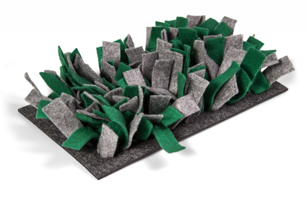 Bunny Nature Bunny Nature - Snuffelmat vilt - 28 x 15 x 5 cm grijs met groen Bunny Nature Bunny Nature - Snuffelmat vilt - 28 x 15 x 5 cm grijs met groen