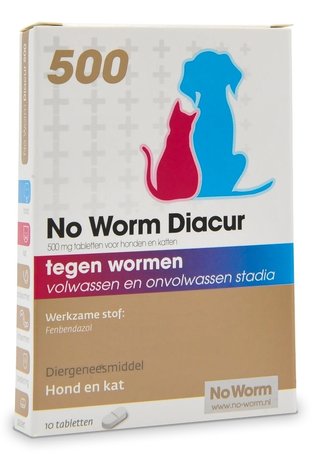 Emax No Worm Diacur - 10 tabletten - 500 mg Emax No Worm Diacur - 10 tabletten - 500 mg