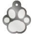 Hondenpenning - Pootvorm Antraciet met Zilver Groot Hondenpenning - Pootvorm Antraciet met Zilver Groot