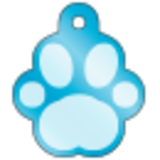 IMARC Hondenpenning - Pootvorm Turquoise met Zilver Groot IMARC Hondenpenning - Pootvorm Turquoise met Zilver Groot