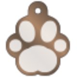 IMARC Hondenpenning - Pootvorm Brons met Zilver Groot IMARC Hondenpenning - Pootvorm Brons met Zilver Groot