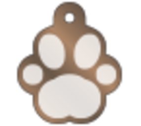 IMARC Hondenpenning - Pootvorm Brons met Zilver Groot IMARC Hondenpenning - Pootvorm Brons met Zilver Groot