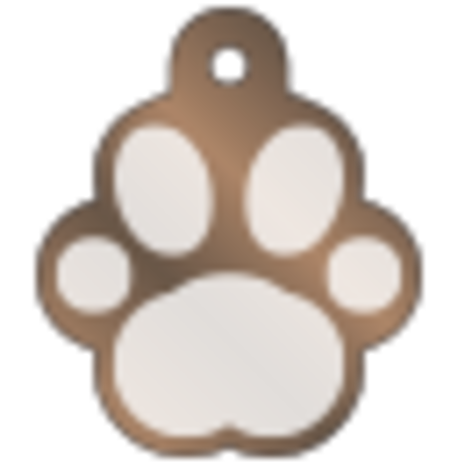 IMARC Hondenpenning - Pootvorm Brons met Zilver Groot IMARC Hondenpenning - Pootvorm Brons met Zilver Groot