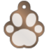 Hondenpenning - Pootvorm Brons met Zilver Groot Hondenpenning - Pootvorm Brons met Zilver Groot
