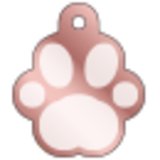 IMARC Hondenpenning - Pootvorm Rose Goud met Zilver Groot IMARC Hondenpenning - Pootvorm Rose Goud met Zilver Groot