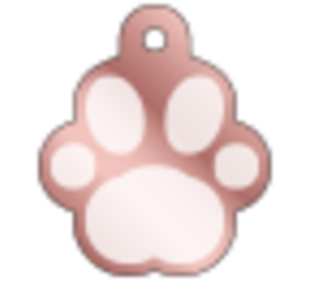 IMARC Hondenpenning - Pootvorm Rose Goud met Zilver Groot IMARC Hondenpenning - Pootvorm Rose Goud met Zilver Groot