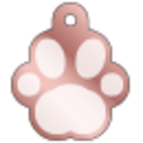 IMARC Hondenpenning - Pootvorm Rose Goud met Zilver Groot IMARC Hondenpenning - Pootvorm Rose Goud met Zilver Groot