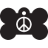 IMARC Hondenpenning – Bot – Peace – Zwart