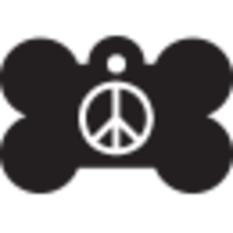 IMARC Hondenpenning – Bot – Peace – Zwart IMARC Hondenpenning – Bot – Peace – Zwart