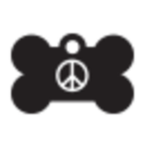 IMARC Hondenpenning – Bot – Peace – Zwart IMARC Hondenpenning – Bot – Peace – Zwart