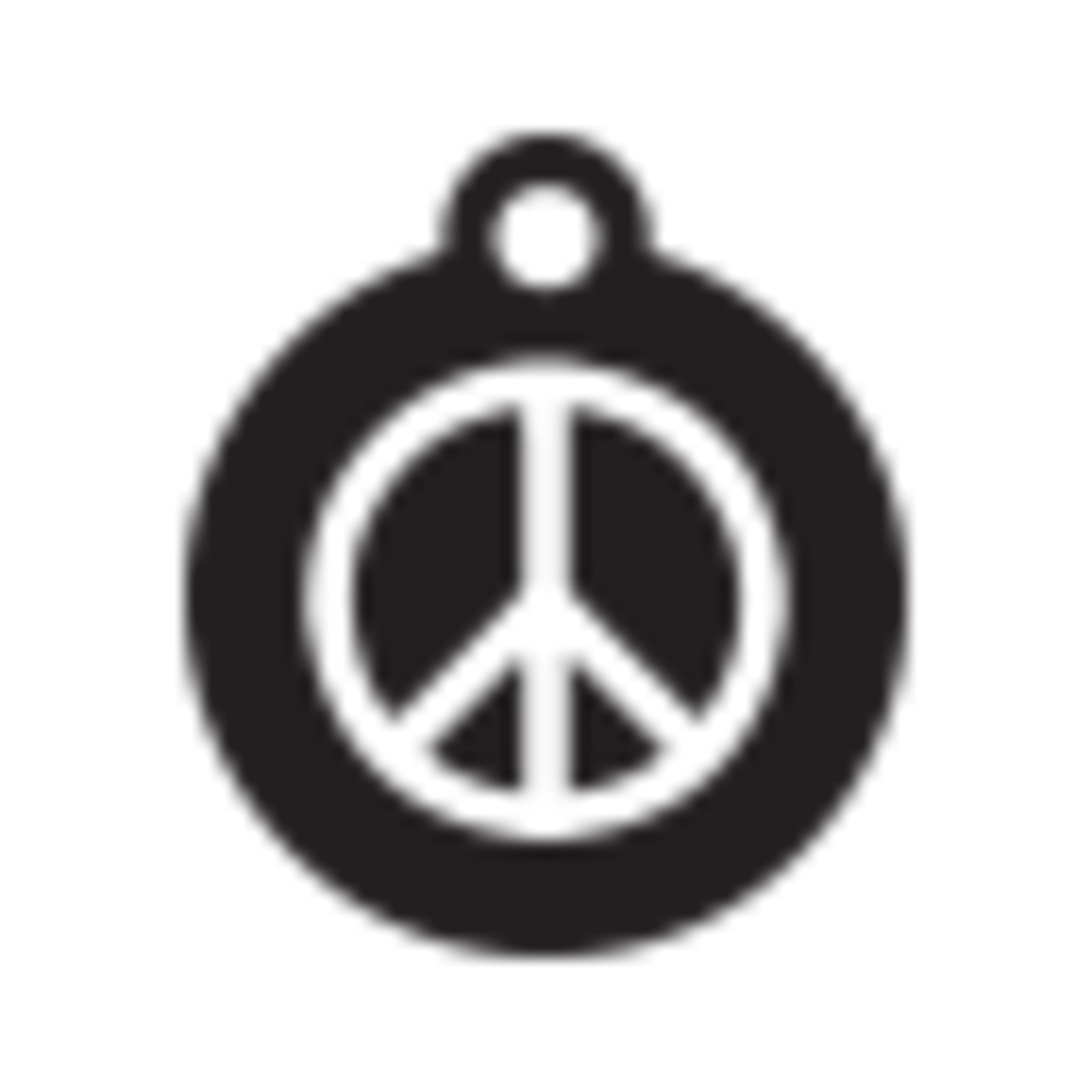 IMARC Hondenpenning – Rond – Peace – Zwart IMARC Hondenpenning – Rond – Peace – Zwart