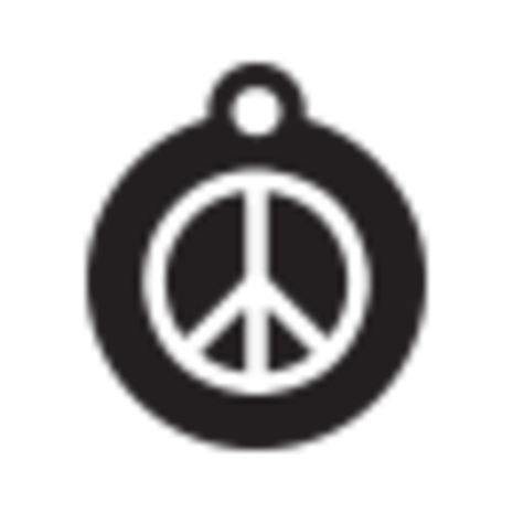 IMARC Hondenpenning – Rond – Peace – Zwart IMARC Hondenpenning – Rond – Peace – Zwart