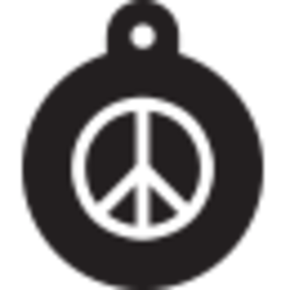 IMARC Hondenpenning – Rond – Peace – Zwart IMARC Hondenpenning – Rond – Peace – Zwart