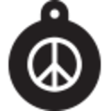 IMARC Hondenpenning – Rond – Peace – Zwart IMARC Hondenpenning – Rond – Peace – Zwart