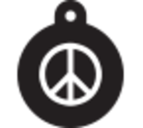 IMARC Hondenpenning – Rond – Peace – Zwart IMARC Hondenpenning – Rond – Peace – Zwart