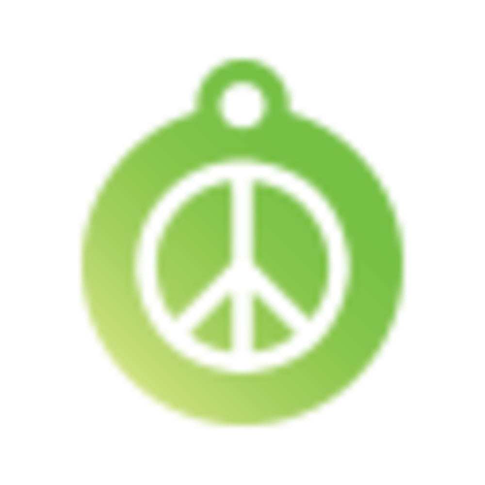 IMARC Hondenpenning – Rond – Peace – Groen IMARC Hondenpenning – Rond – Peace – Groen