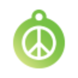 IMARC Hondenpenning – Rond – Peace – Groen IMARC Hondenpenning – Rond – Peace – Groen