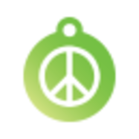 IMARC Hondenpenning – Rond – Peace – Groen IMARC Hondenpenning – Rond – Peace – Groen