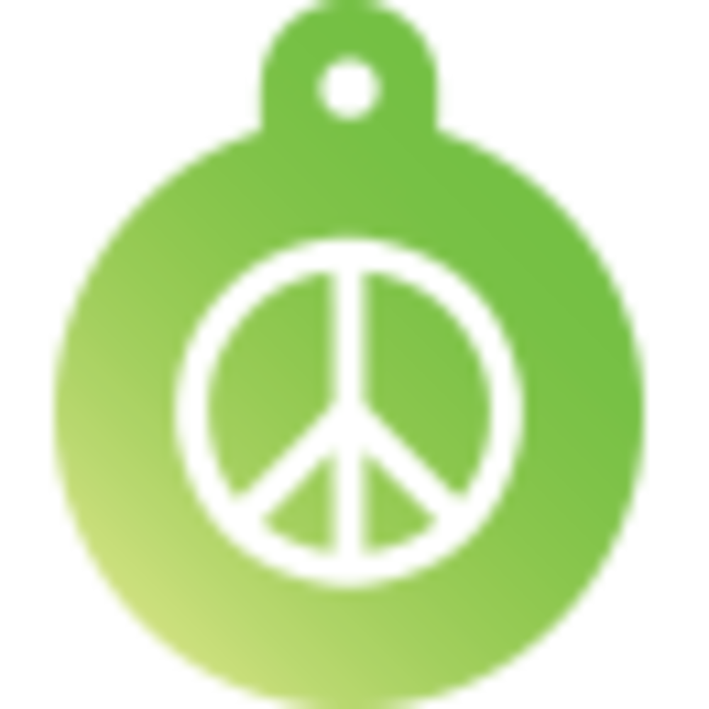 IMARC Hondenpenning – Rond – Peace – Groen IMARC Hondenpenning – Rond – Peace – Groen