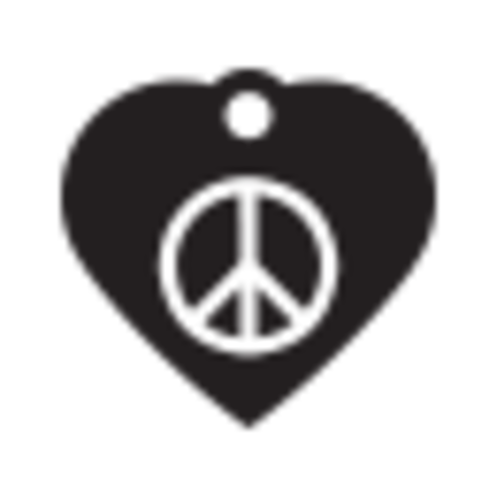 IMARC Hondenpenning – Hart – Peace – Zwart IMARC Hondenpenning – Hart – Peace – Zwart