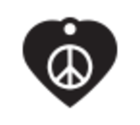 IMARC Hondenpenning – Hart – Peace – Zwart IMARC Hondenpenning – Hart – Peace – Zwart