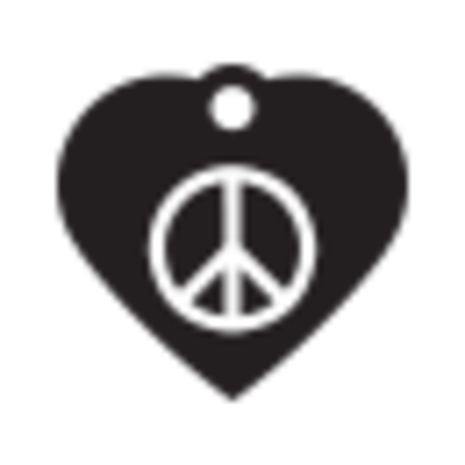 IMARC Hondenpenning – Hart – Peace – Zwart IMARC Hondenpenning – Hart – Peace – Zwart