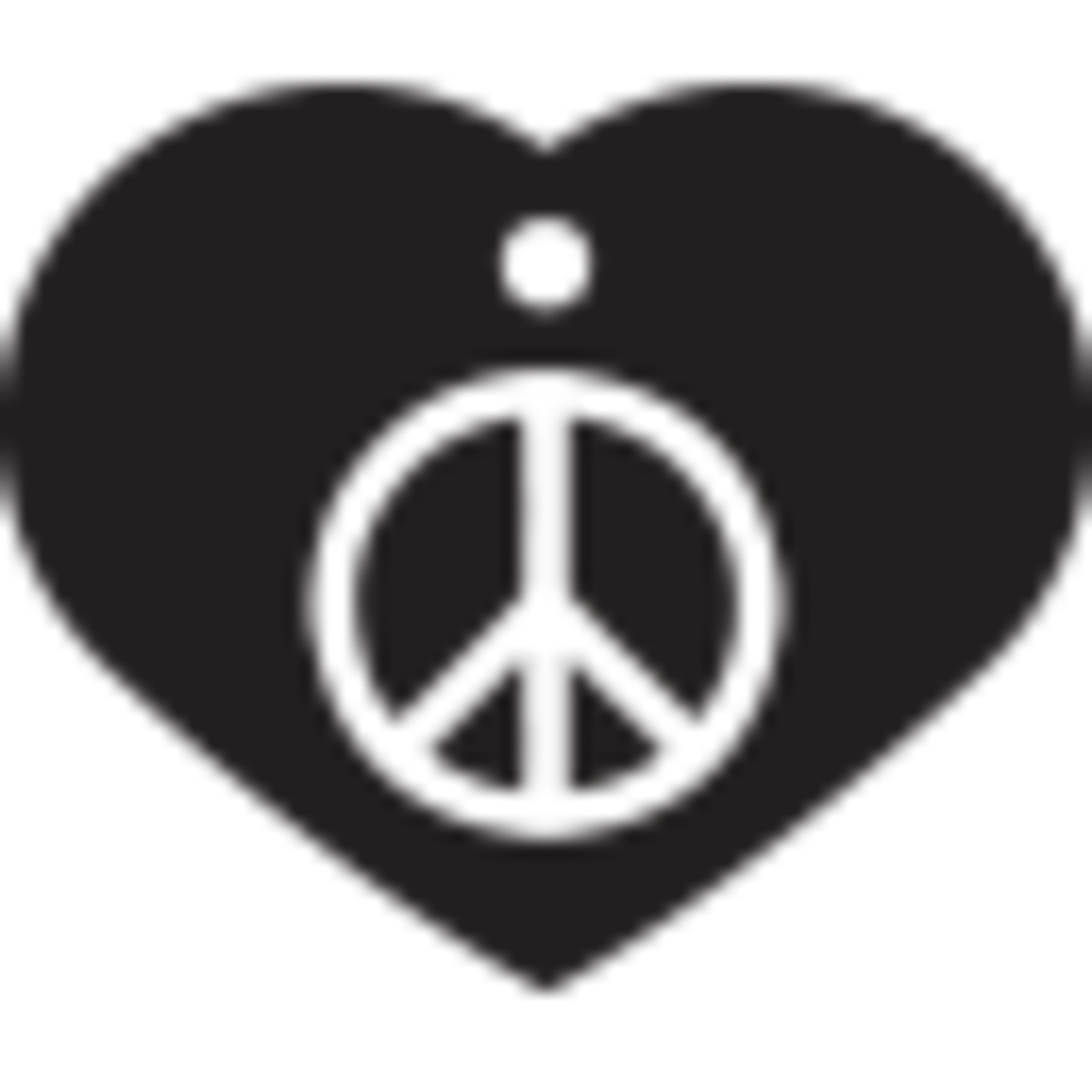 IMARC Hondenpenning – Hart – Peace – Zwart IMARC Hondenpenning – Hart – Peace – Zwart