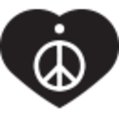 IMARC Hondenpenning – Hart – Peace – Zwart IMARC Hondenpenning – Hart – Peace – Zwart