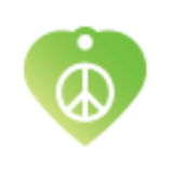 IMARC Hondenpenning – Hart – Peace – Groen