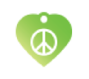 IMARC Hondenpenning – Hart – Peace – Groen IMARC Hondenpenning – Hart – Peace – Groen