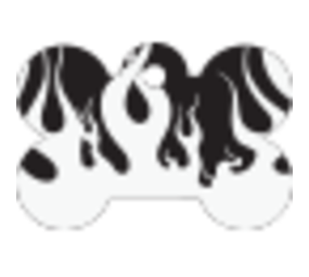 IMARC Hondenpenning – Bot – Vlammen – Zwart IMARC Hondenpenning – Bot – Vlammen – Zwart