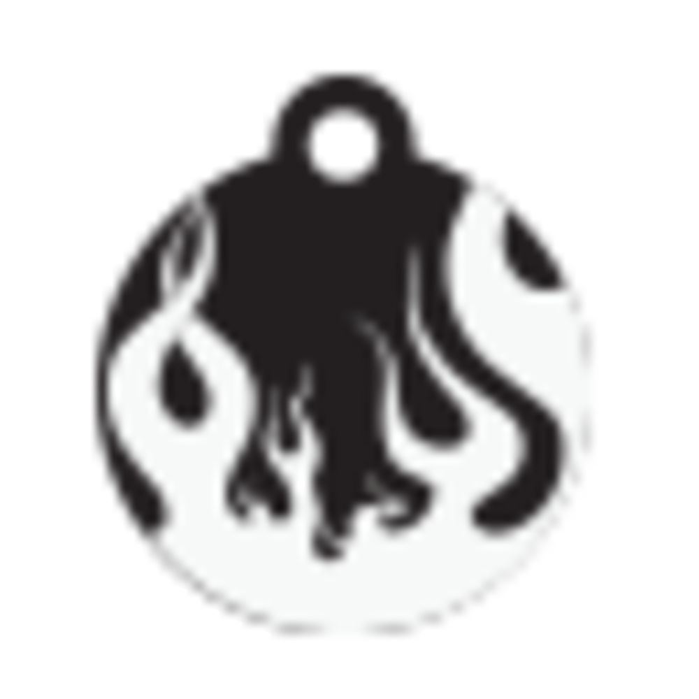 IMARC Hondenpenning – Rond – Vlammen – Zwart IMARC Hondenpenning – Rond – Vlammen – Zwart