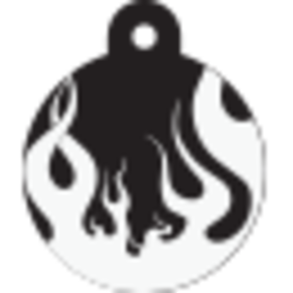 IMARC Hondenpenning – Rond – Vlammen – Zwart IMARC Hondenpenning – Rond – Vlammen – Zwart